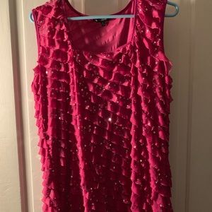 Sparkly Pink Dressy Tank